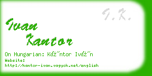 ivan kantor business card